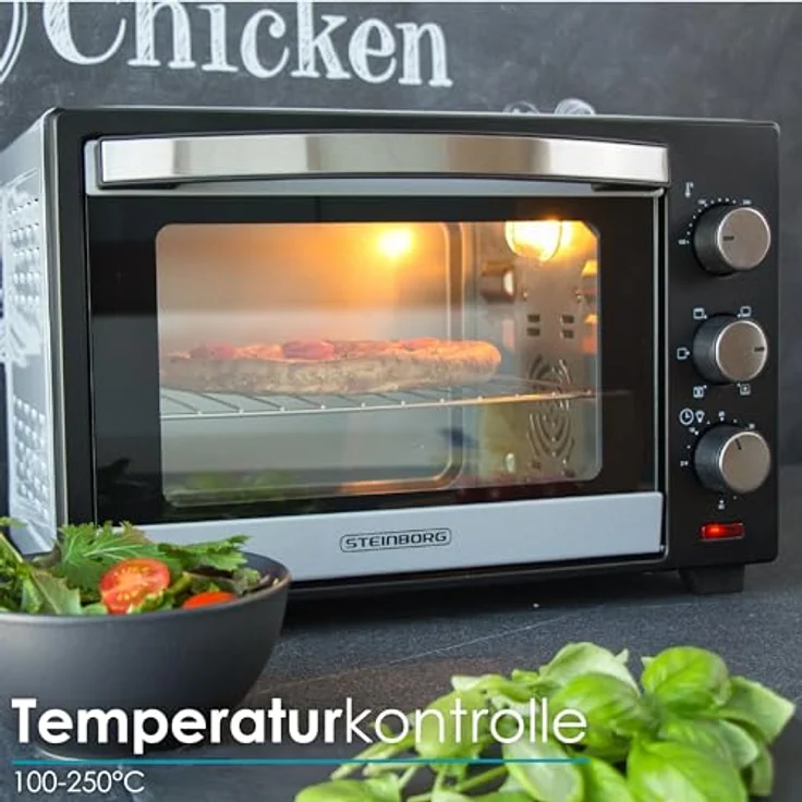 Steinborg SB-3012 Minibackofen 25 Liter Silber – Bild 2