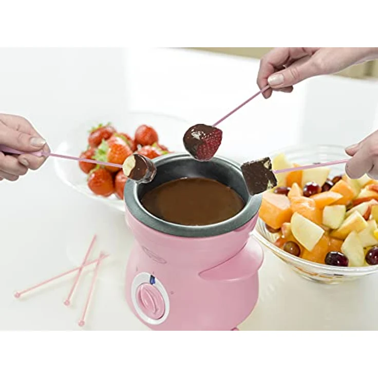 BestronDCM043P Schokoladen-Fondue, 0,3L Schale, rosa – Bild 5