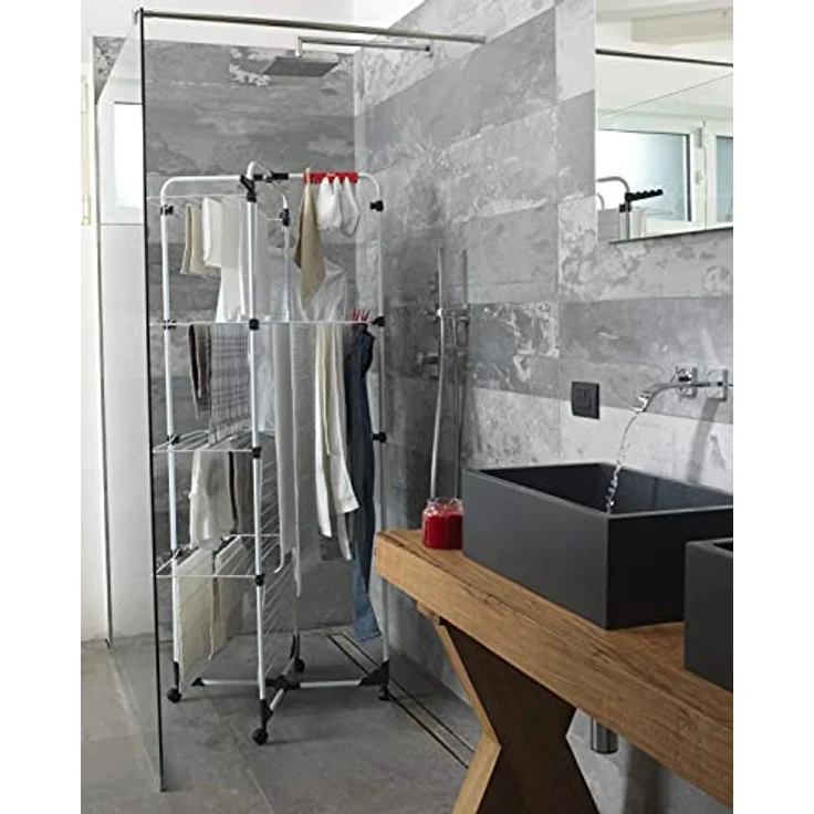 Vileda Mixer 4 Wäscheständer, 40 m Leinenlänge, 4 Ebenen für 4 Waschladungen – Bild 5