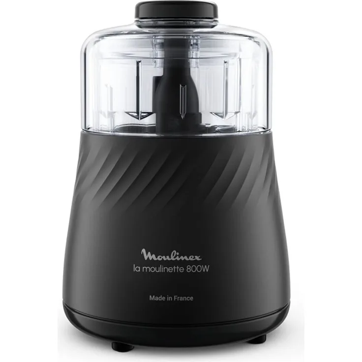 Moulinex DP710810 elektrischer Gemüseschneider 0,5 L 800 W Schwarz, Transparent - Leistungsstarker 800-W-Motor mit umweltfreundlichem Ecodesign