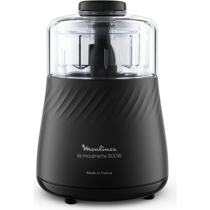 Moulinex DP710810 elektrischer Gemüseschneider 0,5 L 800 W Schwarz, Transparent - Leistungsstarker 800-W-Motor mit umweltfreundlichem Ecodesign
