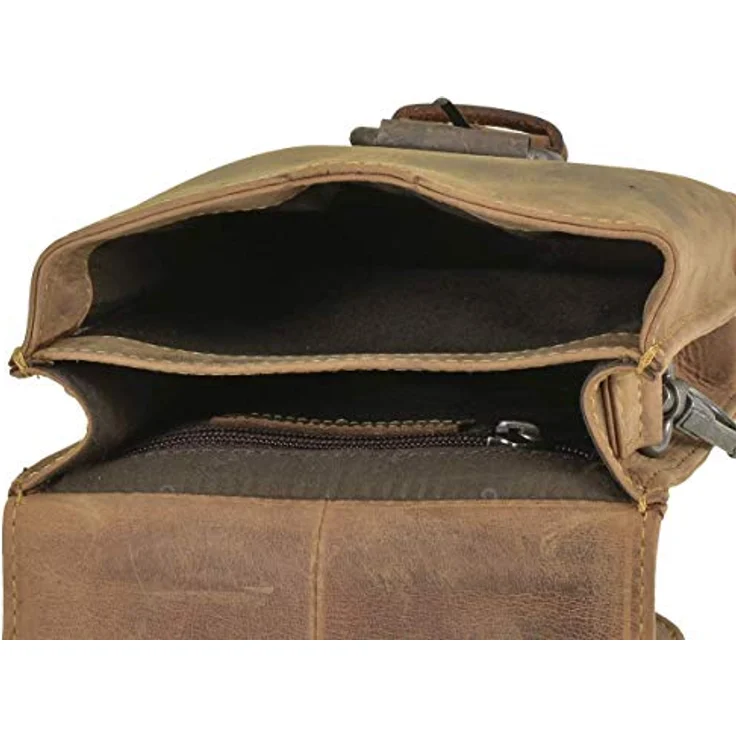 Greenburry Vintage Gürteltasche, 100% Leder, 14.5 cm x 8.5 cm x 20 cm, braun – Bild 5