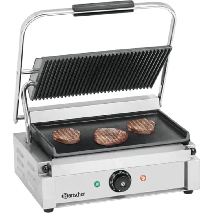 Bartscher A150676 Kontaktgrill, 33,5 x 23 cm, Gusseisen-Grillplatten, 2200 Watt – Bild 3