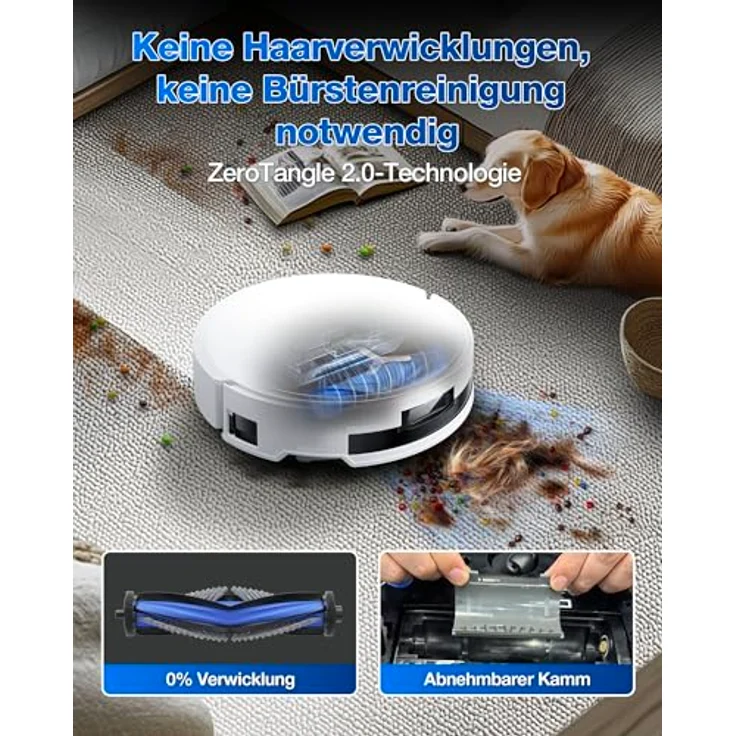 ECOVACS DEEBOT T50 MAX PRO OMNI GEN2, Saugroboter mit 18.500 Pa Saugkraft, Wischfunktion und Beutel, TruEdge 2.0-Technologie – Bild 5
