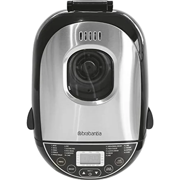 Brabantia BBEK1114 Brotbackautomat, 19 Programme, Edelstahl, mit Warmhaltefunktion und 15-Stunden-Auslösetimer – Bild 2
