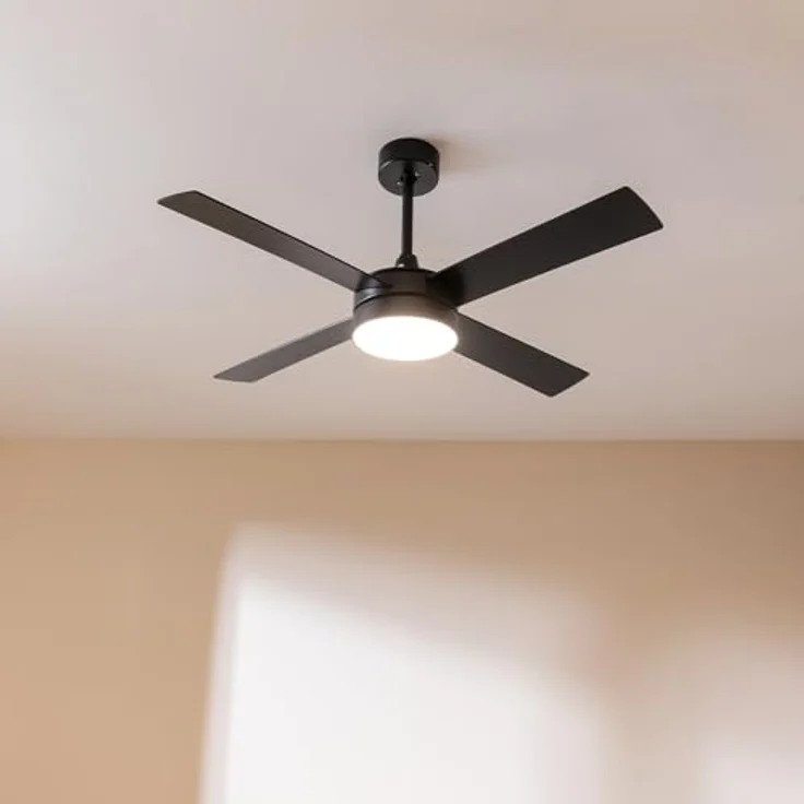 Cecotec Deckenventilator EnergySilence Aero 5200 Line, 60 W Kupfermotor, 132 cm (52"), mit Fernbedienung, Timer, LED-Licht und Winterfunktion, schwarz – Bild 3
