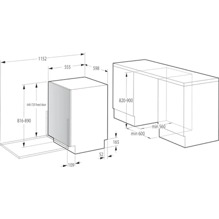 Gorenje GV693C60UVAD, Vollintegrierbarer Geschirrspüler, 60 cm, Weiß und Schwarz, Touch-Bedienung, mit Wi-Fi-Funktion – Bild 8