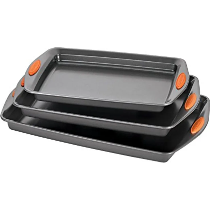 Rachael Ray Ofen Lovin- und 5-teilig Backformen-Set 3-Piece grau