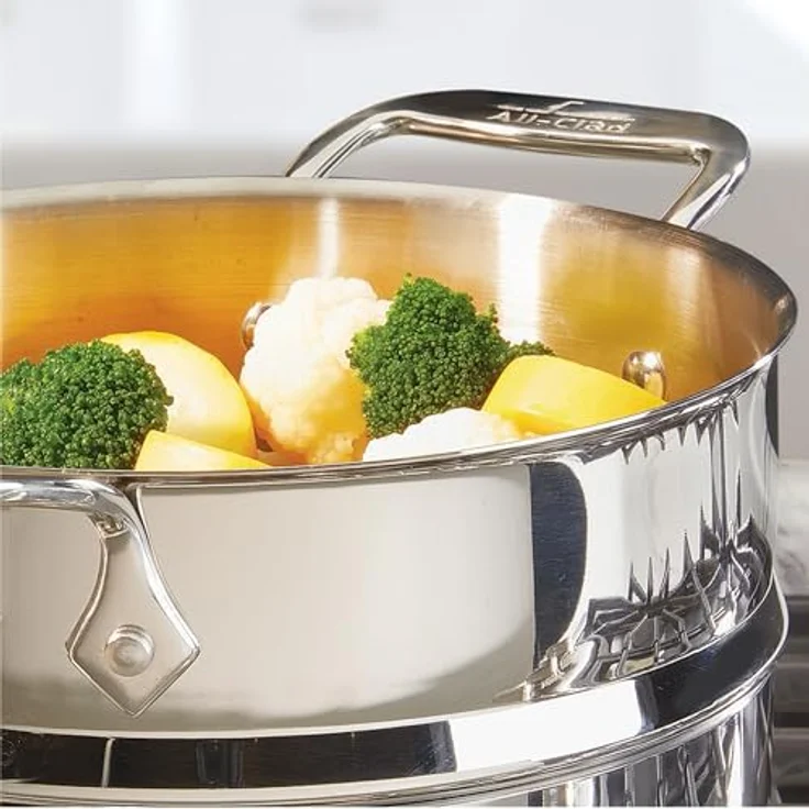 All-Clad E414S564 Edelstahl-Dampfgarer-Kochgeschirr, 5 Quart, silber ? 2100078498 – Bild 3