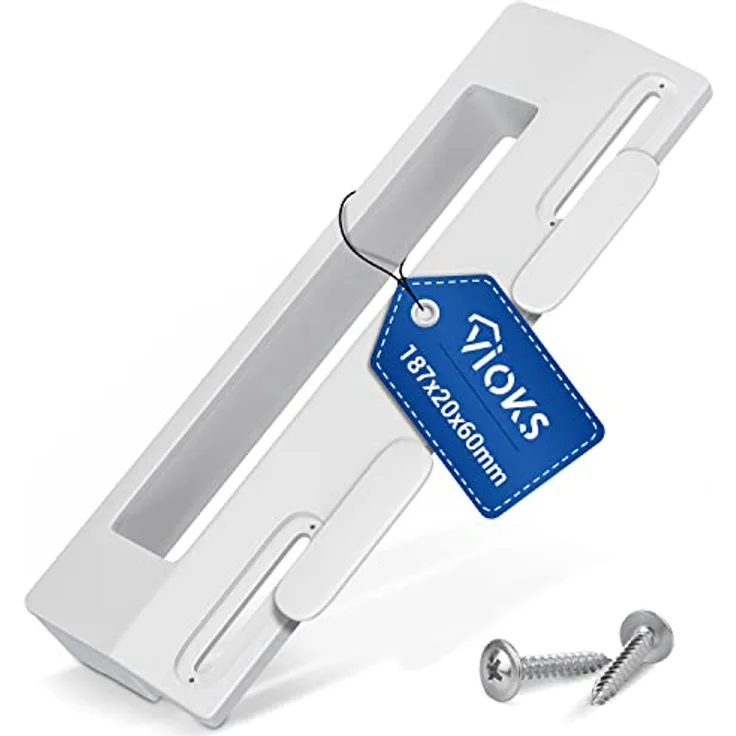 VIOKS Türgriff Kühlschrank Griff Universal 187mm für 90-172mm Abstand - Set für Gefrierschrank aus Türgriff Kühlschrank und 2 Türgriff Schrauben