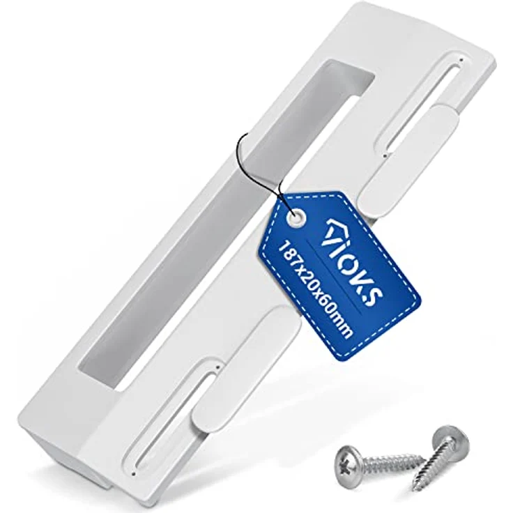 VIOKS Türgriff Kühlschrank Griff Universal 187mm für 90-172mm Abstand - Set für Gefrierschrank aus Türgriff Kühlschrank und 2 Türgriff Schrauben – Bild 1