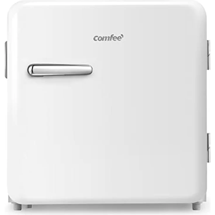 Comfee RCD50WH1RT(E) Mini-Kühlschrank/Retro Kühlschrank / 47L Kühlbox / 50 cm Höhe / 100 kWh/Jahr/Einstellbare Temperaturregelung/Verstellbare Standfüße/Weiß – Bild 1