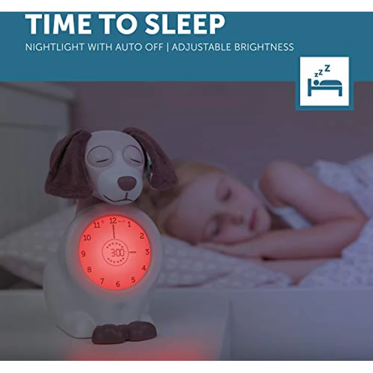 ZAZU Kids Davy der Hund Pädagogischer Wecker Kinder - Schlaftrainer Kinder - Für Mädchen und Jungen - Intelligentes Lernen von Schlafen und Aufwachen mit LED Kinderwecker - Rosa – Bild 5