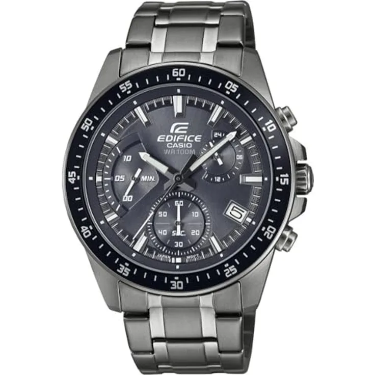 Casio Watch EFV-540DC-1CVUEF, sportliche Chronograph-Uhr in grau