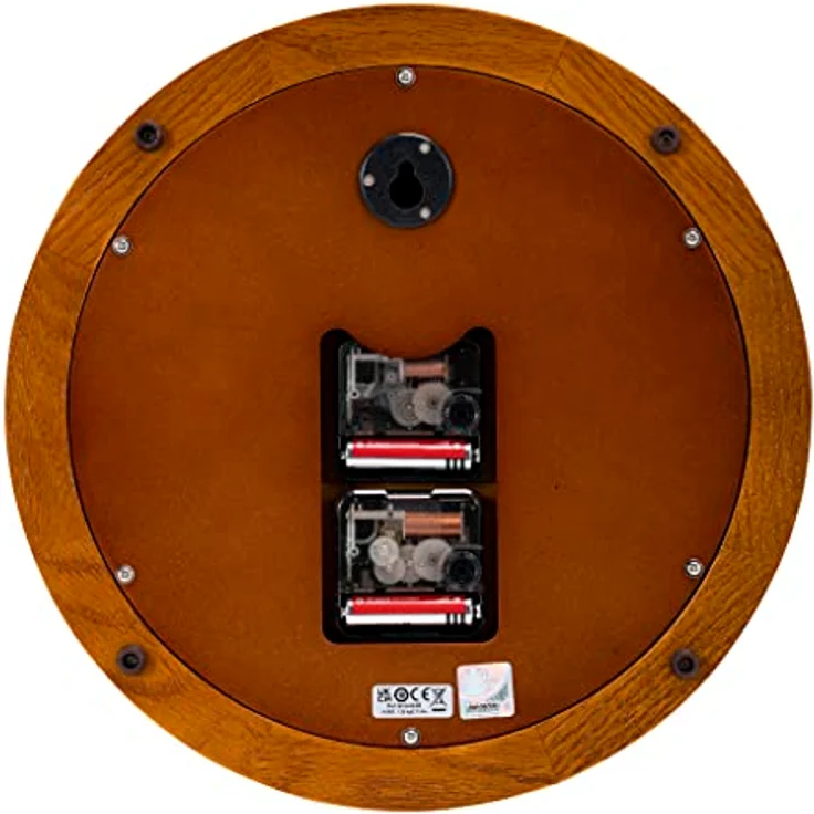 Seiko Wanduhr QXA432B, braun Holz (Eiche) mit schleichender Sekunde, Ø 30,0 x 4,7 cm – Bild 5