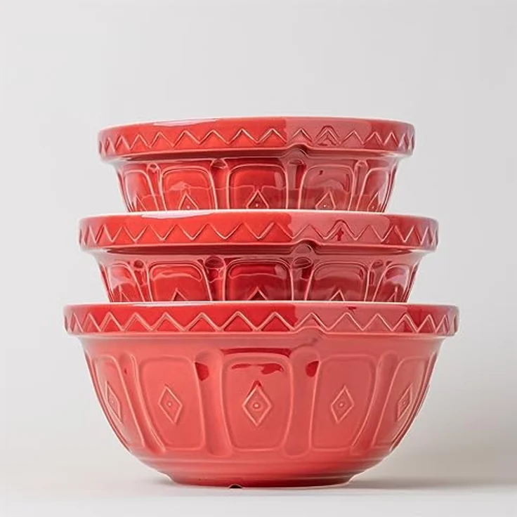 Mason Cash Red Mixing Bowl Rührschüssel, Steingut, Rot, 24 x 24 x 15 cm – Bild 4