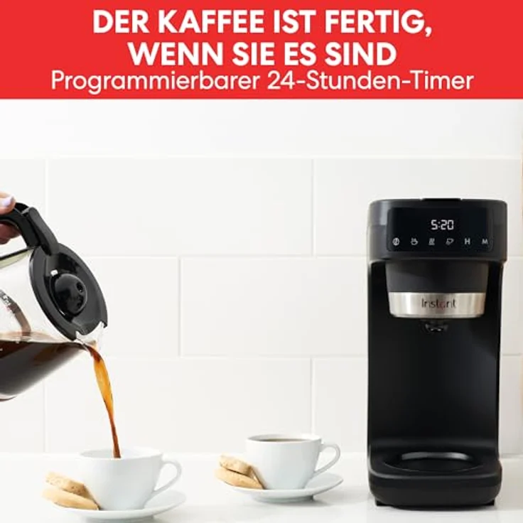 Instant Kaffeemaschine Infusion Brew Plus Programmierbar 24h, 12 Tassen, einstellbare Temperatur und Intensität, wiederverwendbarer Filter, Digitalanzeige, Wasserfilter, Glaskaraffe, Warmhalten – Bild 5
