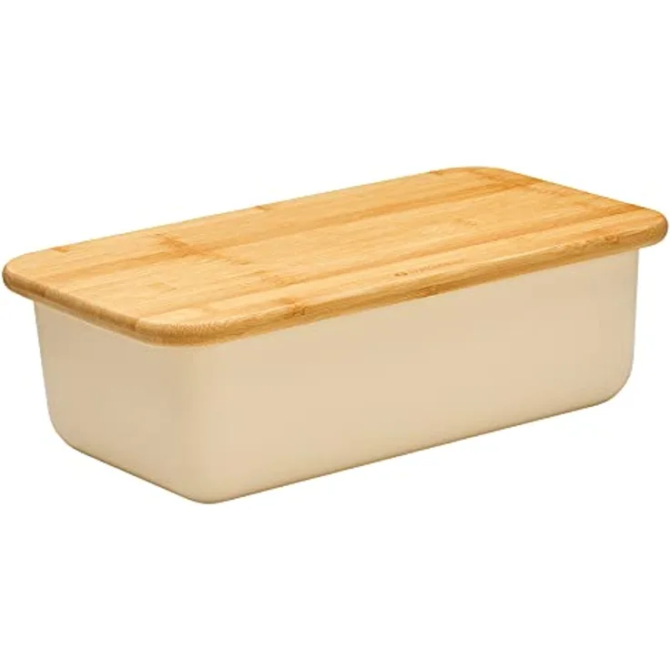 Zassenhaus Brotkasten, Deckel als Schneidbrett verwendbar, Brotkorb Bambus creme, 40 x 23 x 13,5 cm, 065022 - Preisvergleich