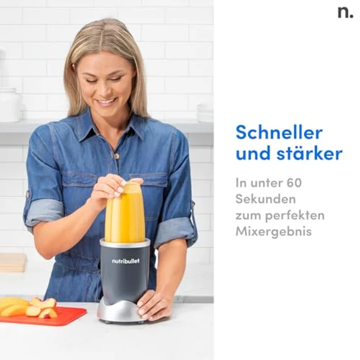 NutriBullet Original, Elektrischer Mixer mit 600 Watt Leistung, 700 ml To Go Becher und Extraktionsklinge – Bild 5