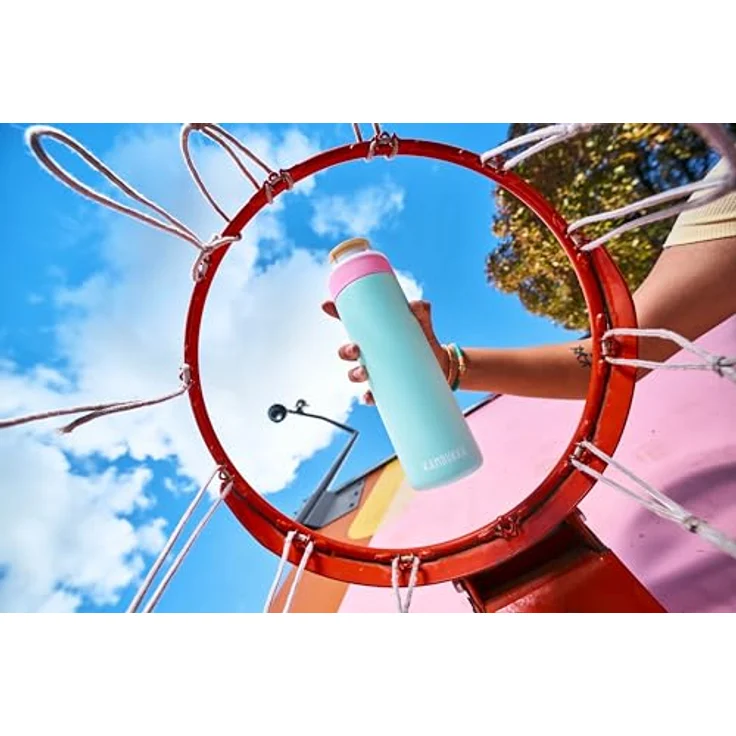 Kambukka Lagoon Insulated 600ml Ice Pop, Thermoskanne mit Strohhalm, kühlend für bis zu 22 Stunden, auslaufsicher, BPA-frei, weicher Silikon-Auslass – Bild 2
