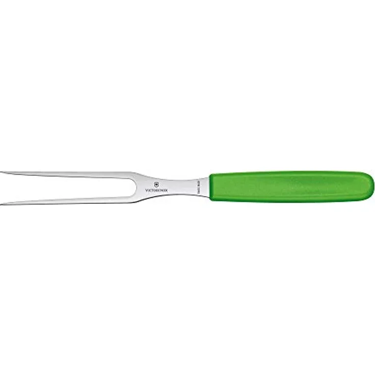 Victorinox, Swiss Classic, Profi Tranchiergabel, Extra Scharfe Klinge, 15 cm, Robuster Kunststoffgriff, Rostfreier Stahl, grün