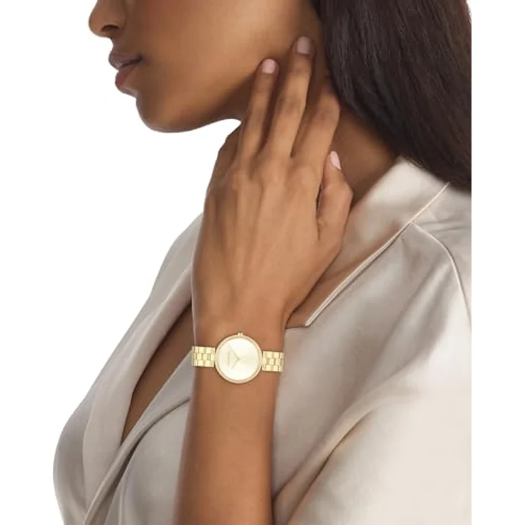 Calvin Klein Analog Quarzuhr für Damen Kollektion GLEAM mit Edelstahlarmbänder, Gold, 2-Zeiger-Quarzuhrwerk, minimalistisches Gold Sonnenschliff-Zifferblatt, 316L-Edelstahl-Armband – Bild 4