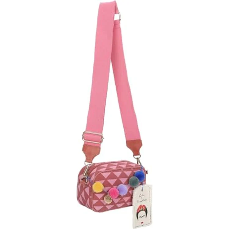 Fritzi aus Preußen Fritzi x Frida Kahlo Easy Go, Limited Umhängetasche aus 100% Baumwolle, 19.5 cm x 7.5 cm x 12 cm, pink – Bild 2