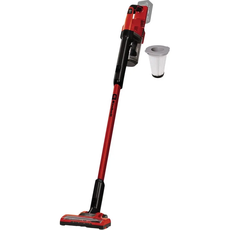 Einhell Akku-Stielstaubsauger TE-SV 18 Li, Solo, kabellos mit waschbarem Filter, 4 LED-Leuchten und Spar-/BOOST-Modus