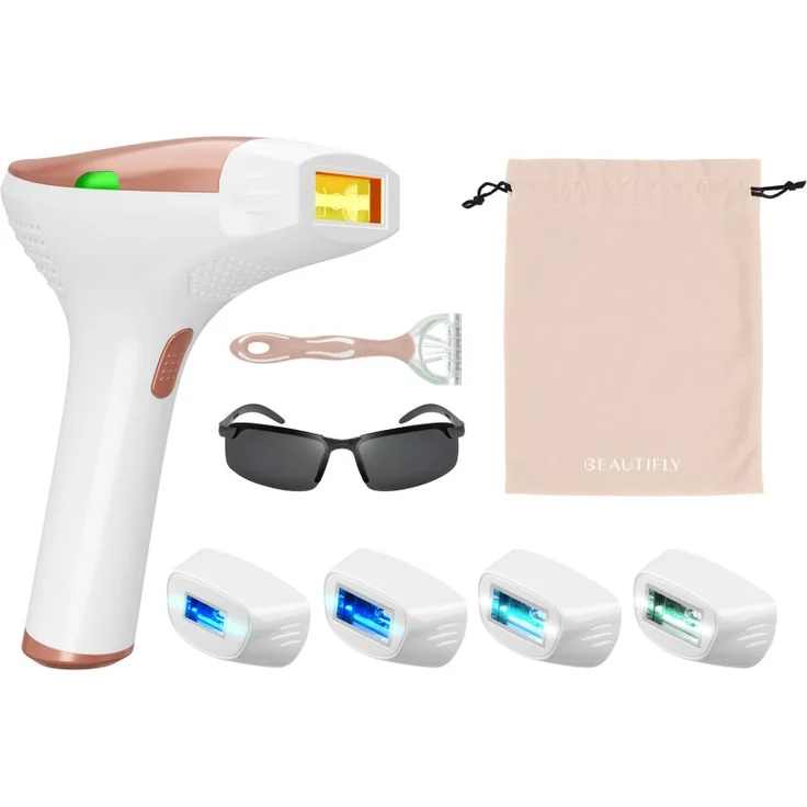 Beautifly B-Shine Pro IPL Haarentferner, für Körper, Gesicht, Bikini- und Achselbereich, schmerzfreie Langzeitwirkung, inkl. LCD Display und zusätzliche Aufsätze