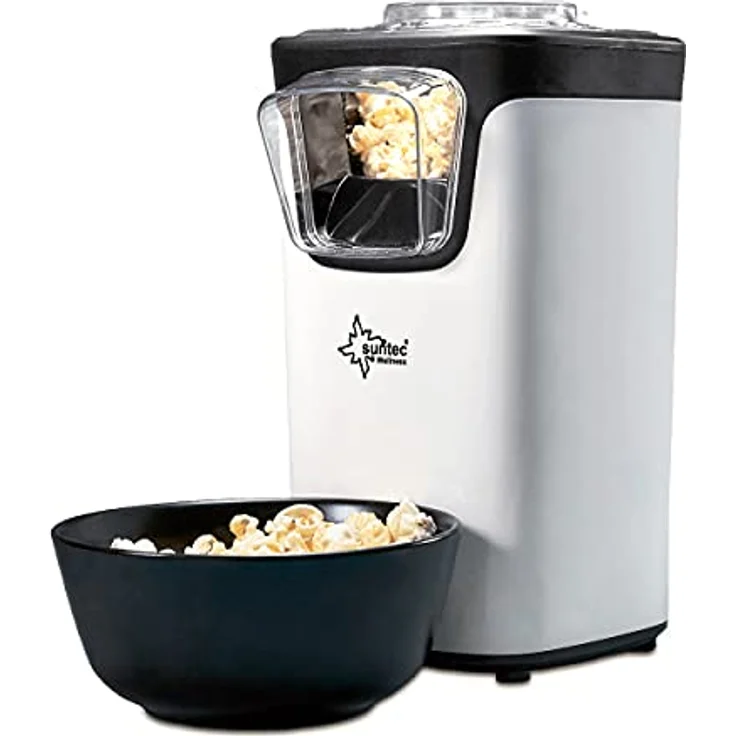 SUNTEC Heißluft-Popcornautomat POP-8618 fat free [Leckeres Popcorn ohne Fettzugabe, rotierendes Heißluft-Funktionsprinzip ohne Anbrennen, max. 60 g Mais, max. 1100 W ] – Bild 2