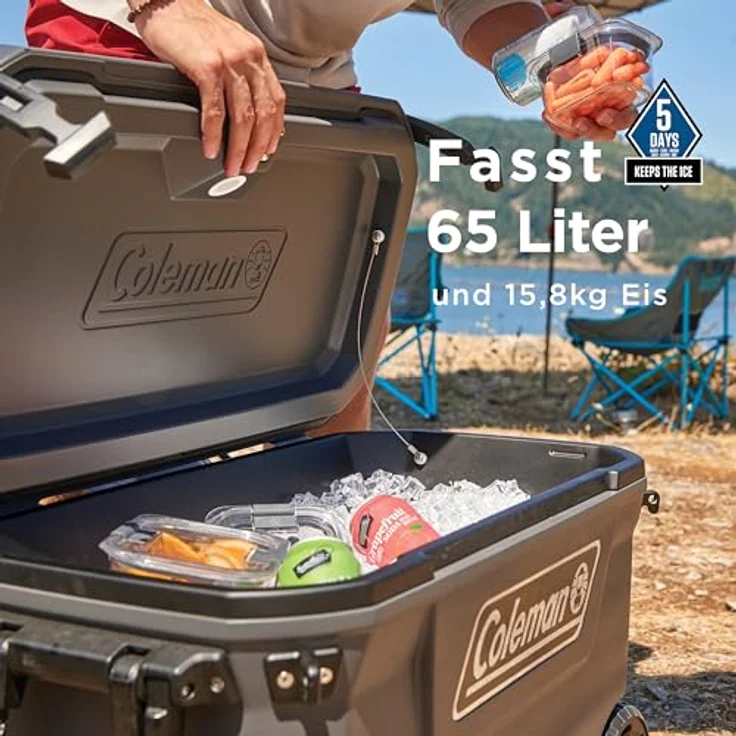 Coleman Convoy 65 QT, Kühlbox mit 29 l Nutzinhalt, 120 Stunden Kühlleistung, dunkelgrau – Bild 4