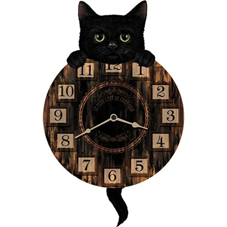 Nemesis Now Kätzchen Tickin' Uhr 25cm braun