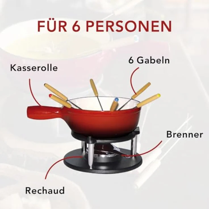 Baumalu 385052 Käsefondue-Set, liertes Gusseisen – Bild 5