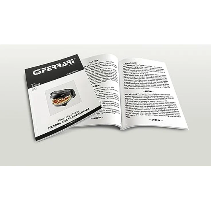 G3Ferrari G 10032 Napoletana Pizzeria Snack, Pizzaofen, Nero, 1200W, bis zu 400°C, Thermostat, Timer, Kontrollleuchte, elektrisch, schwarz – Bild 2