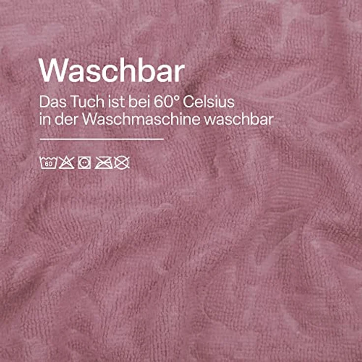 Bestlivings Premium Mikrofasertuch, 220g/m², Hoch-Tief Struktur, 65x45cm, Rose, 2er Pack, super saugfähige Geschirrtücher – Bild 3