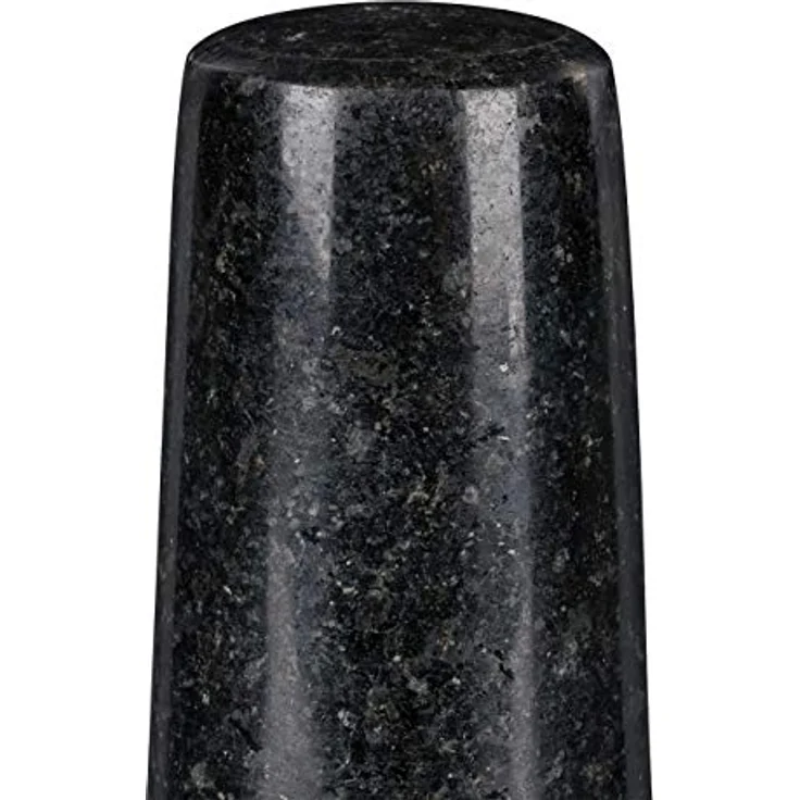 Relaxdays Granit Mörser mit Stößel, robust & langlebig, Gewürze, Kräuter, polierter Steinmörser, Ø 12 cm, 300ml, schwarz – Bild 10