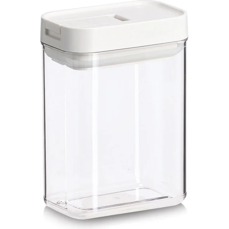 Zeller Vorratsdose 670 ml, transparente Kunststoffdose mit cremefarbenem Deckel, luftdicht und lebensmittelecht
