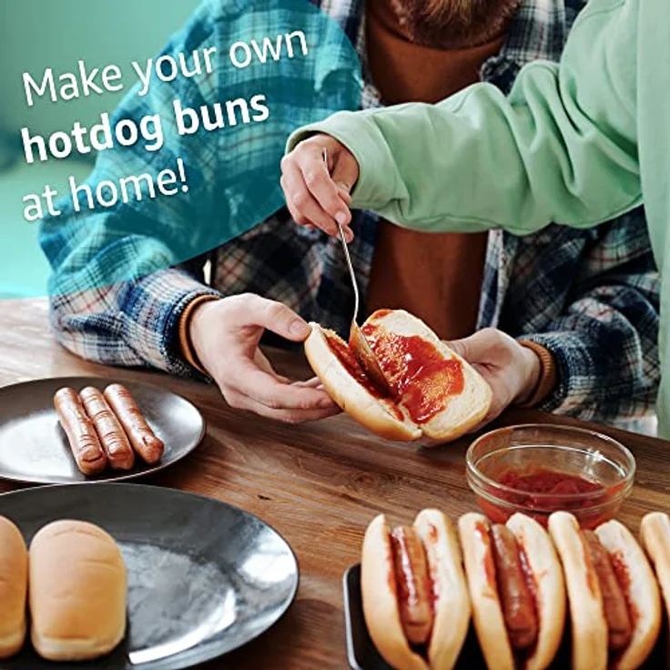 Lurch 85082 FlexiForm Hotdog Buns 6-Fach - Backform für 6 Hot Dog Brötchen aus 100% BPA-freiem Platin Silikon, Braun – Bild 5