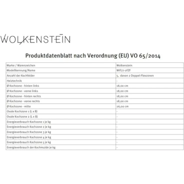 Wolkenstein Flex-Induktions-Kochfeld WIF77-2FZF, autark mit 2 Doppel-Flexzonen in Glaskeramik – Bild 4