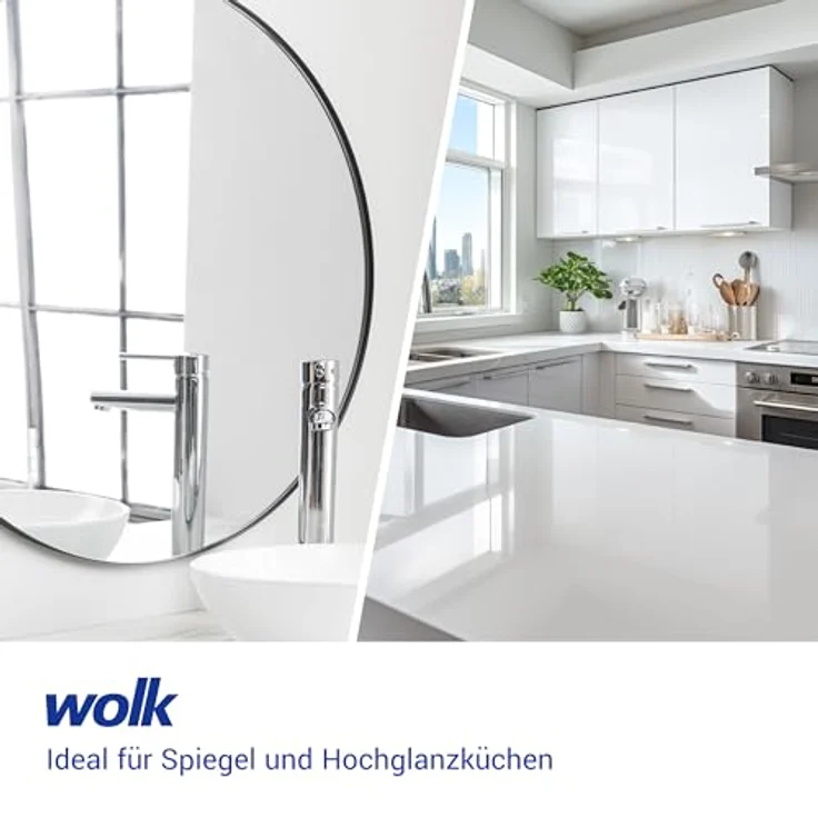 wolk Waffeltücher Mikrofasertuch, 10 Stück, grau, 38 x 38 cm, fusselfrei und streifenfrei, ideal für Bad, Küche und Gastronomie – Bild 5