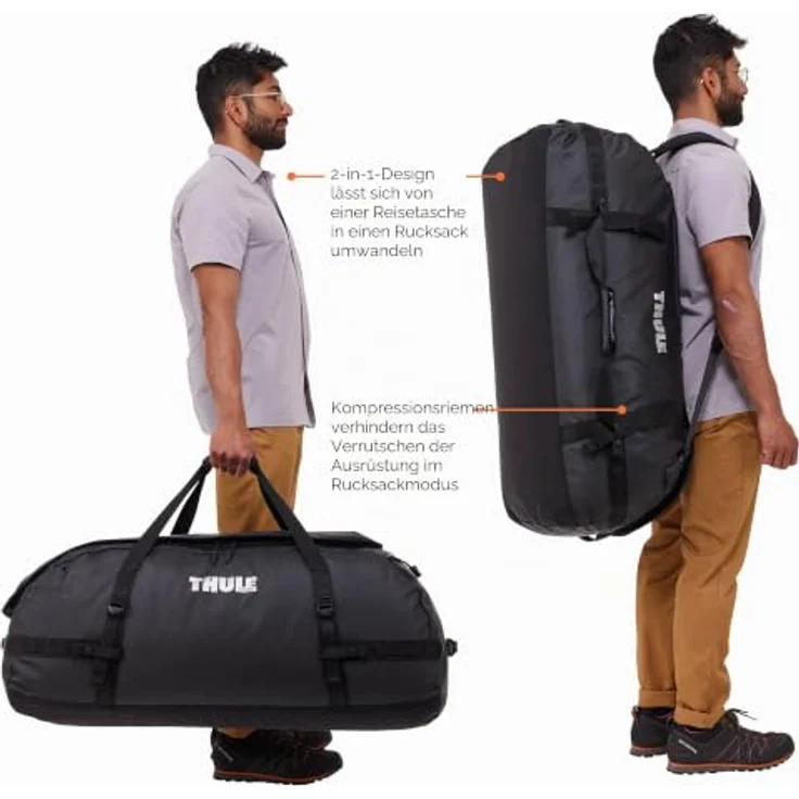 Thule Chasm Weekender Reisetasche 58 cm, schwarz, 100% Polyester, kompakte Reisetasche für Wochenendtrips – Bild 5
