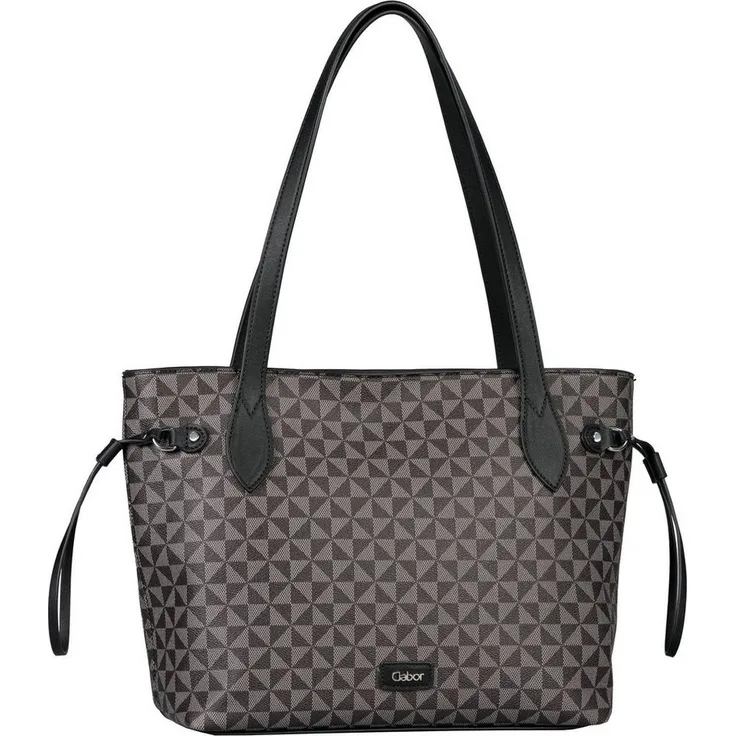 Gabor Shopper Barina, aus Lederimitat mit charakteristischem All-Over-Druck und Metall Logo, schwarz