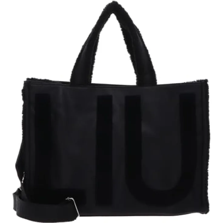 Liu Jo Shopper Tasche L 40 cm, schwarz, 100% Polyester, 40 cm x 20 cm x 27 cm