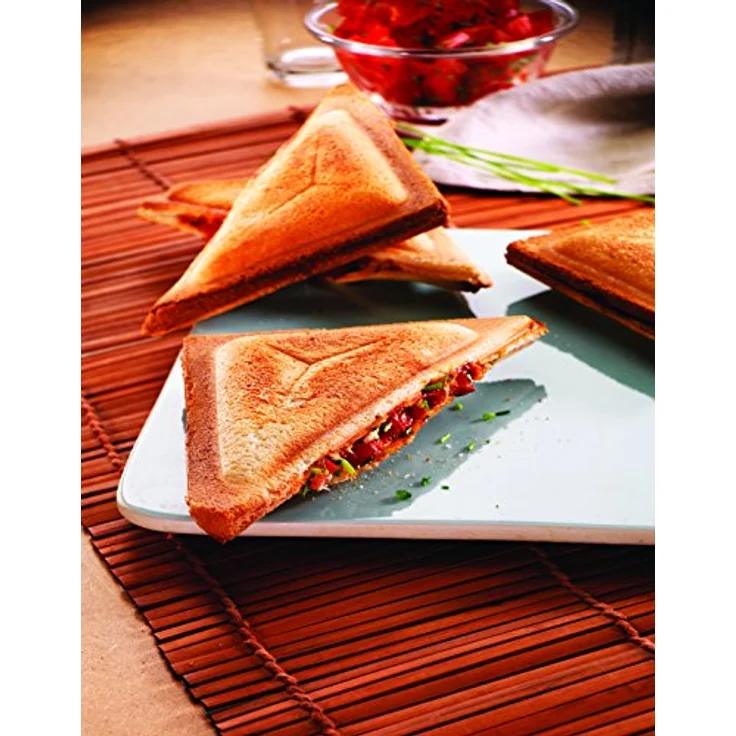 Tefal XA800212 Collection Set Snack Sandwich-Platte, dreieckig, Rezeptbuch mit 4,4 x 15,5 x 24,2 cm – Bild 6