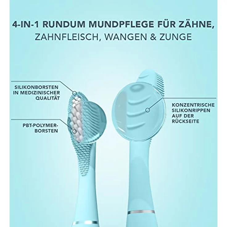 FOREO ISSA 3 Ultrahygienische elektrische 4-in-1-Silikon-Schallzahnbürste für Zähne & Zahnfleisch - Wangen & Zungenreiniger - 6 Monate Bürstenkopf - wasserdicht - 365 Tage/USB-Aufladung – Bild 3