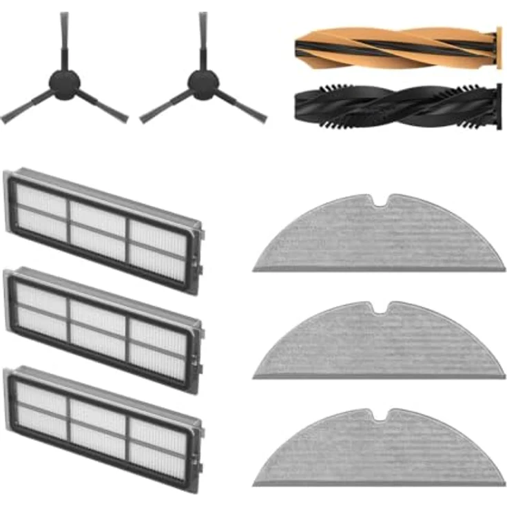 DREAME D20 Zubehörset, HyperStream DuoBrush*1, Seitenbürsten*2, Staubbox-Filter*3, Mop-Pads*3 – Bild 1