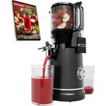 FERNHOLD Slow Juicer, Entsafter für Gemüse und Obst mit 130 mm XXL Einfüllschacht, 1,8 L Saftbehälter, 3-fach Edelstahl-Filter, 250 W, leise, einfache Reinigung