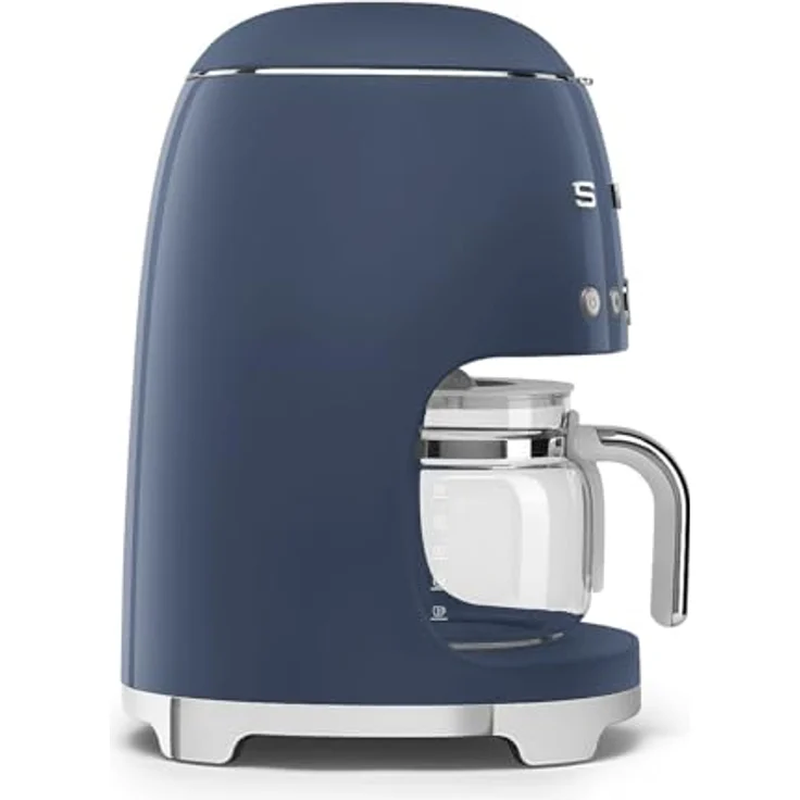 Smeg DCF02NBEU Filter-Kaffeemaschine mit Aroma- und Autostart-Funktion, Glaskaraffe bis 12 Tassen, 2 Intensitätsniveaus, Warmhaltefunktion, 1050W, Navy Blue – Bild 3