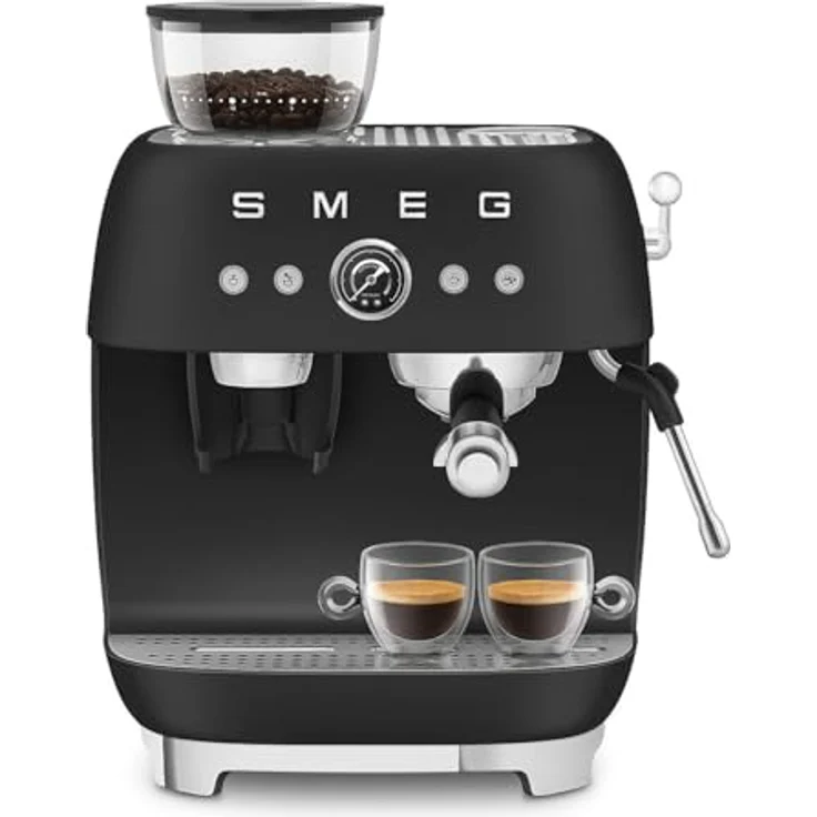 Smeg 50's Style EGF03BLMEU, Espresso Kaffeemaschine, Schwarz, mit 2-jähriger Herstellergarantie und Garantieverlängerung auf 5 Jahre – Bild 8