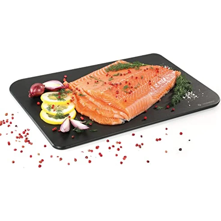 Schneidebrett Anthrazit 42cm Comfort Plus Küchenbrett grau beidseitig verwendbar Zassenhaus – Bild 2